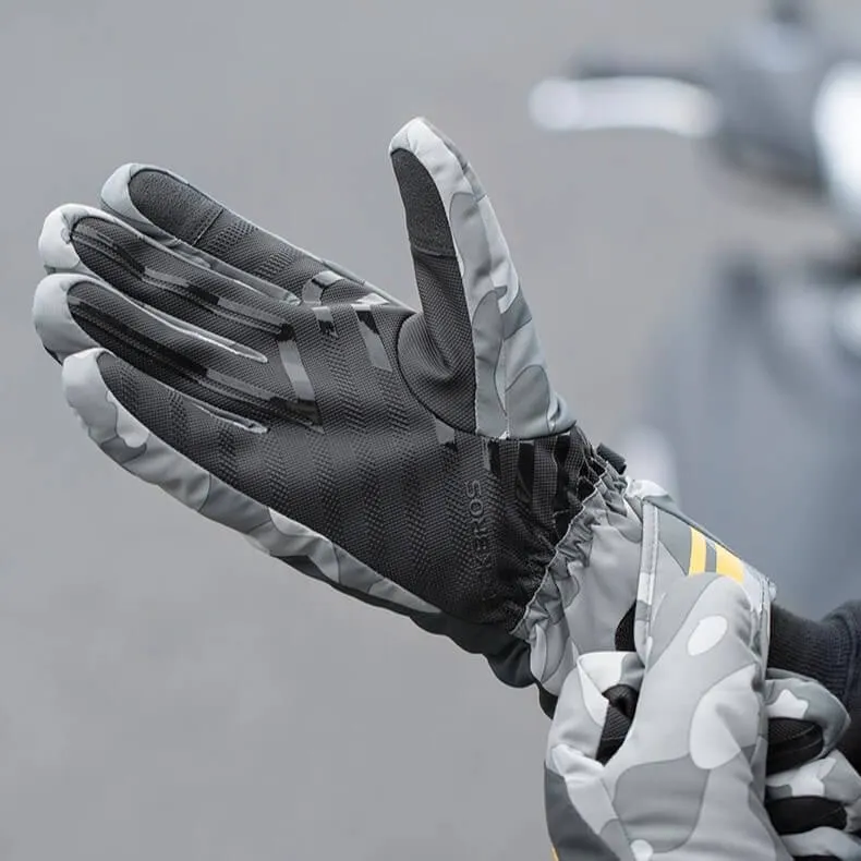 GlideWarm™ | Gants velo hiver imperméables et compatibles écrans tactiles