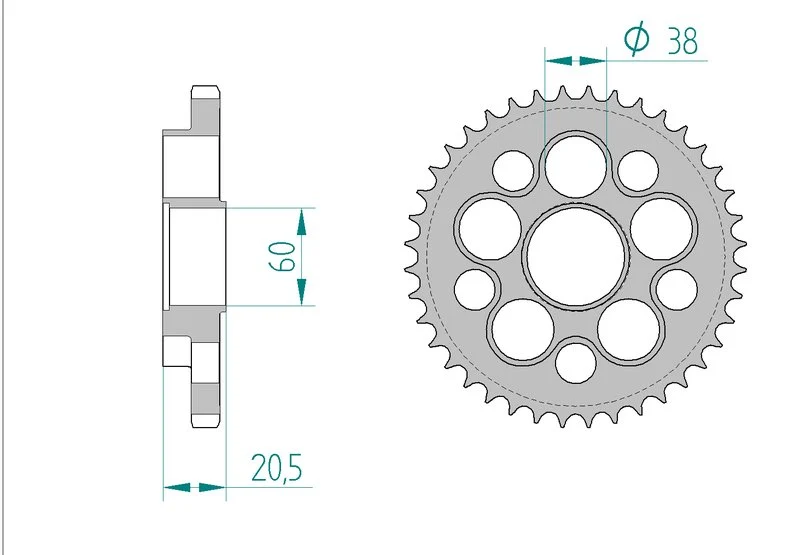 Couronne AFAM 50611 - 38 dents