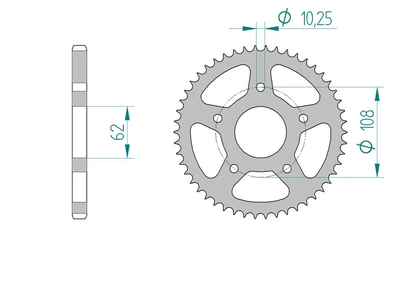 Couronne AFAM 47201 - 50 dents