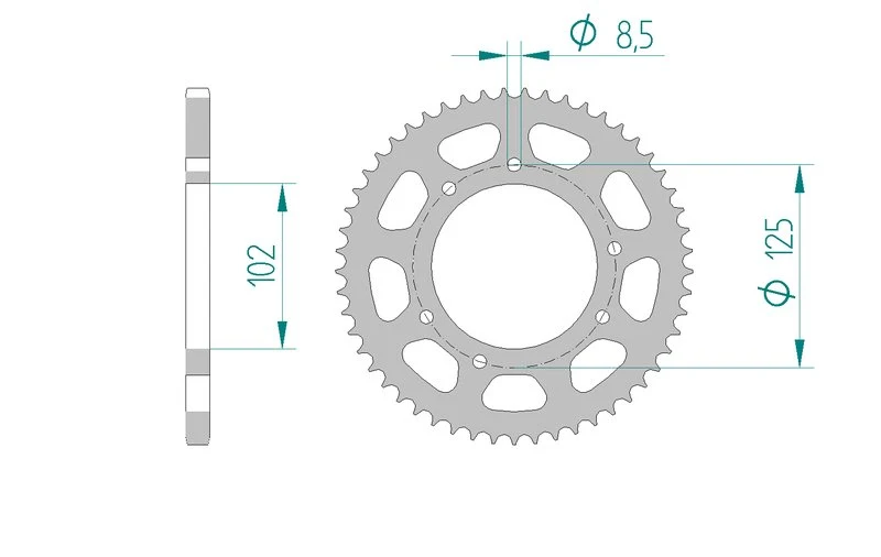 Couronne AFAM 41100A - 53 dents