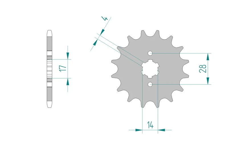 Pignon AFAM 49101A - 12 dents