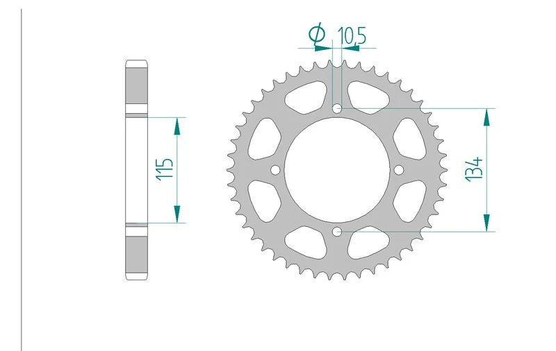 Couronne AFAM 44600 - 44 dents