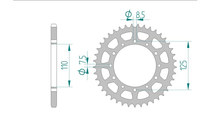 Couronne AFAM 44200 - 41 dents