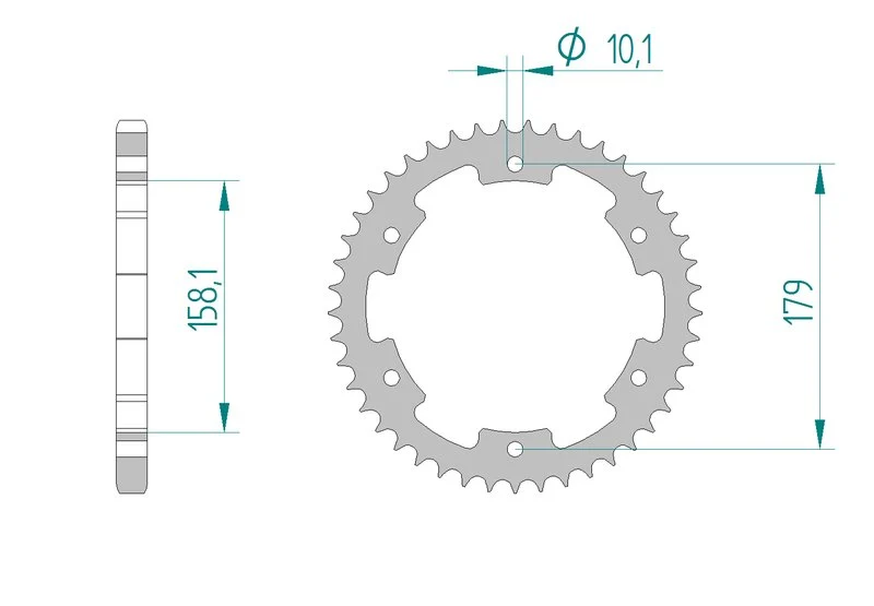 Couronne AFAM 35804A - 45 dents