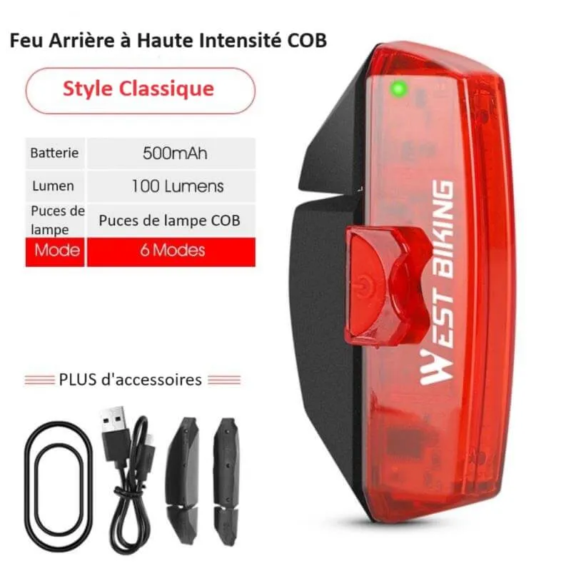 BikeRearLight™ | Feu arriere velo multi-modes et étanche