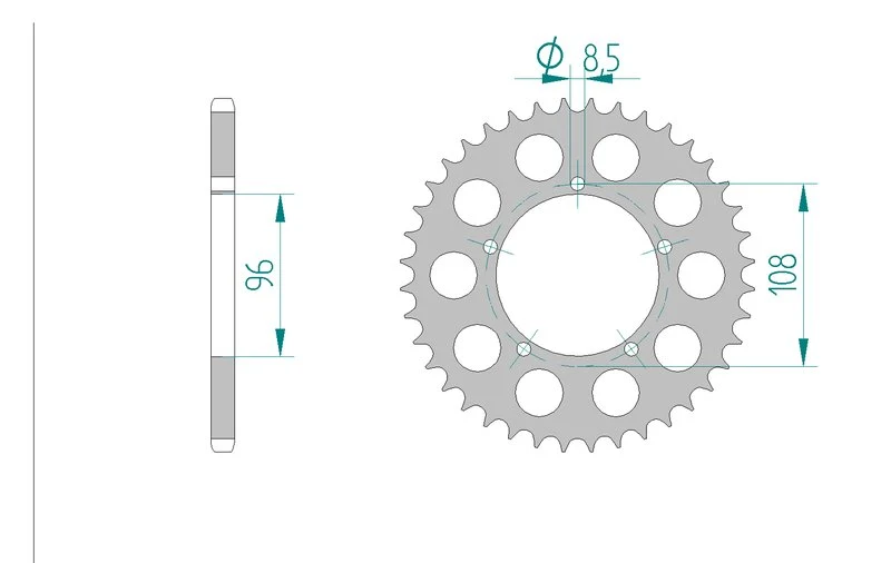 Couronne AFAM 35202 - 44 dents