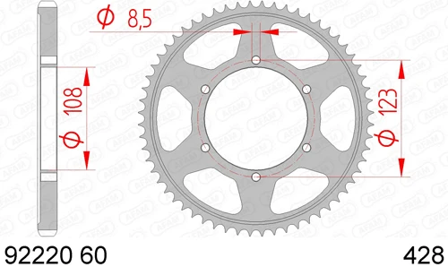 Couronne AFAM 92220 - 60 dents