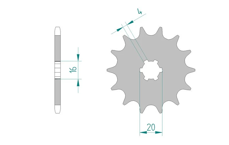 Pignon AFAM 30200 - 12 dents