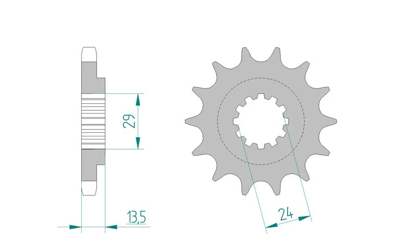 Pignon AFAM 24900A - 17 dents