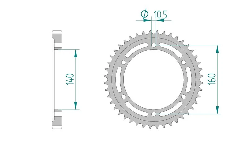 Couronne AFAM 16701A - 45 dents