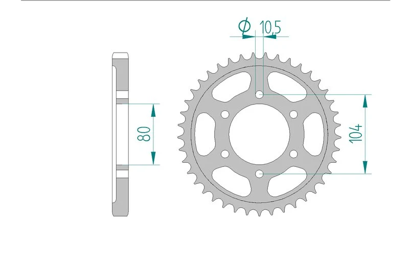 Couronne AFAM 16604 - 45 dents