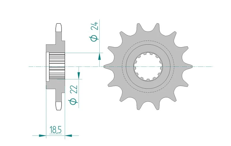Pignon AFAM 24603A - 15 dents