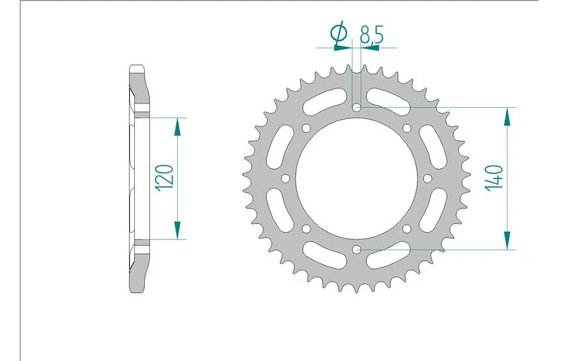Couronne AFAM 16501 - 43 dents