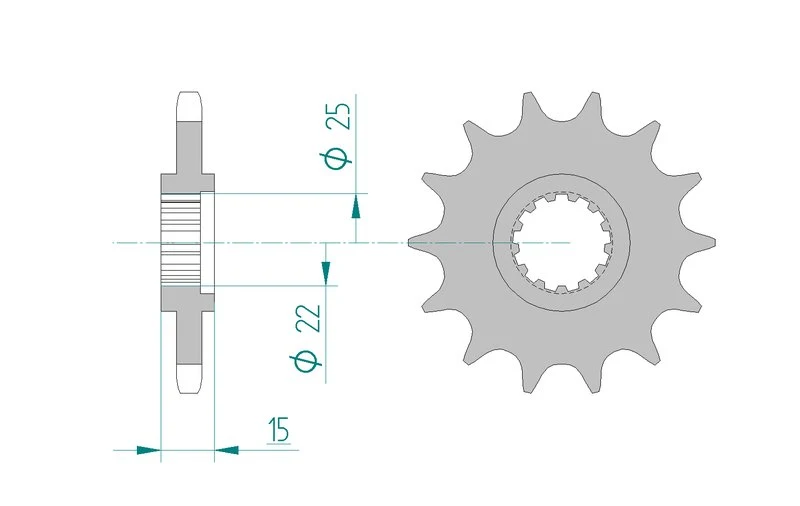 Pignon AFAM 24506A - 15 dents