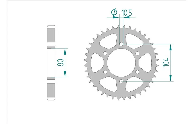 Couronne AFAM 16402 - 38 dents