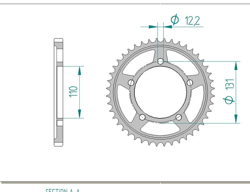 Couronne AFAM 164800 - 44 dents