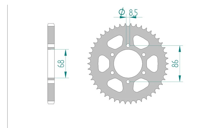 Couronne AFAM 16201 - 46 dents