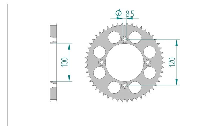 Couronne AFAM aluminium 15104+ - 48 dents