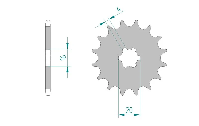 Pignon AFAM 30100A - 13 dents