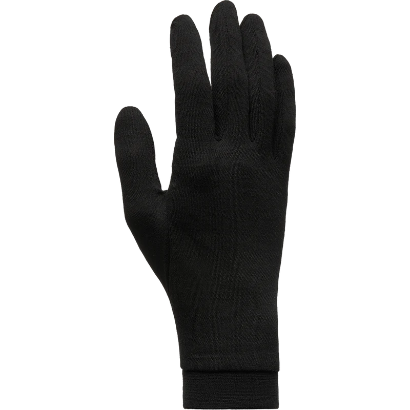 SILK GLOVES M BLACK