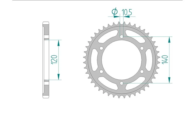 Couronne AFAM 14507 - 45 dents