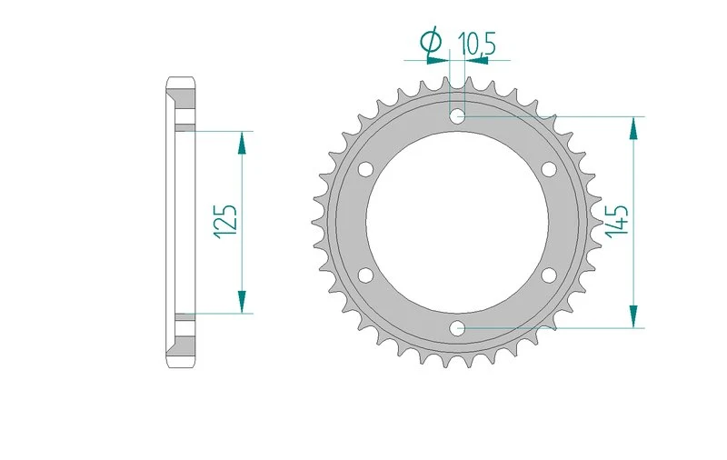 Couronne AFAM 12601 - 44 dents