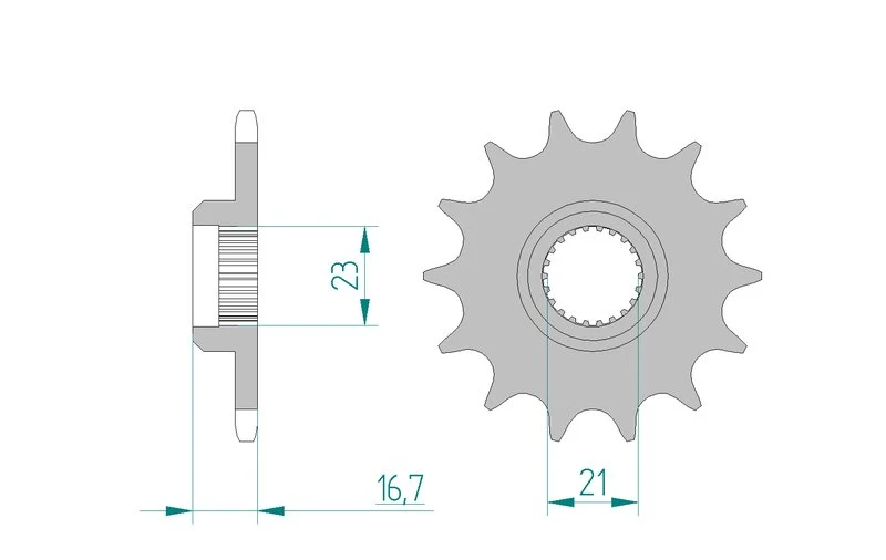 Pignon AFAM 21506A - 16 dents