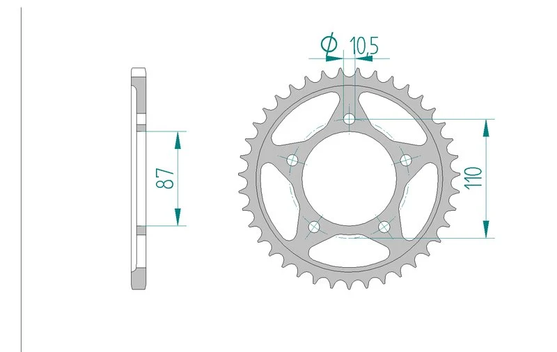 Couronne AFAM 14405 - 46 dents