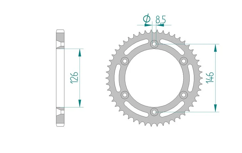 Couronne AFAM 14207 - 50 dents