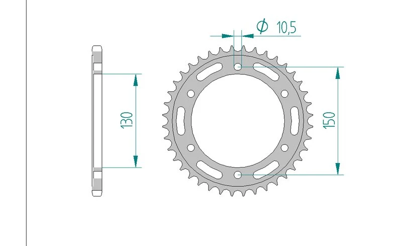 Couronne AFAM 10501 - 47 dents