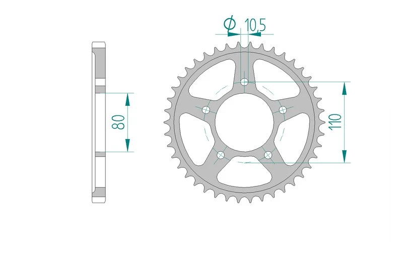 Couronne AFAM 10504A - 44 dents