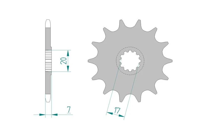 Pignon AFAM 94109A - 12 dents