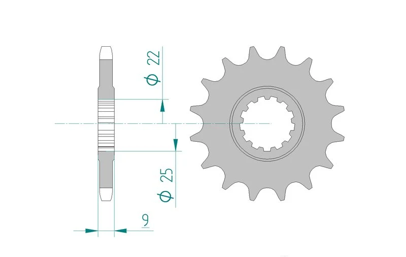 Pignon AFAM 21400 - 20 dents
