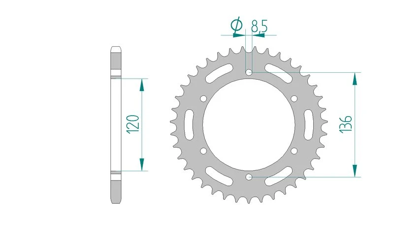 Couronne AFAM 12304 - 39 dents