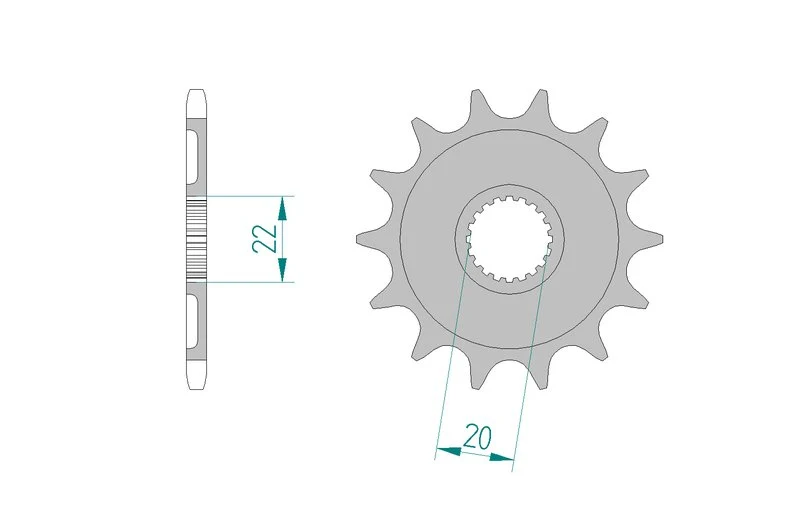 Pignon AFAM 21309A - 13 dents