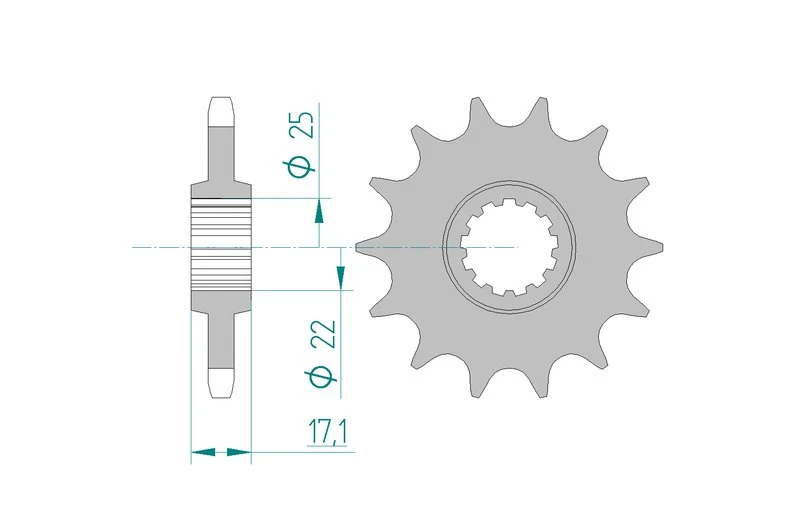Pignon AFAM 20405A - 15 dents
