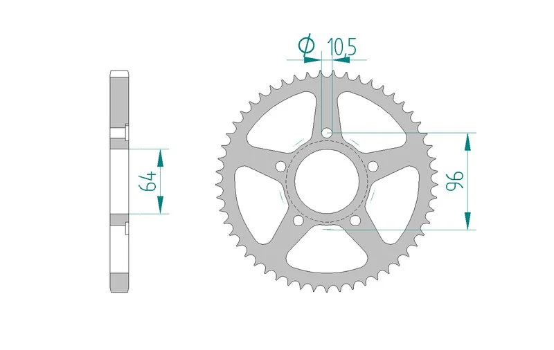 Couronne AFAM 10203A - 53 dents