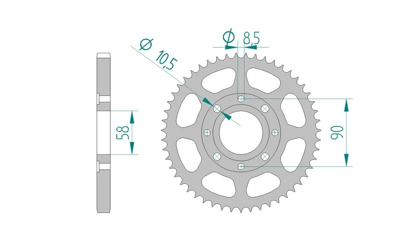 Couronne AFAM 10201 - 49 dents