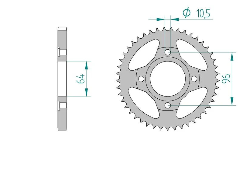 Couronne AFAM 10230 - 45 dents