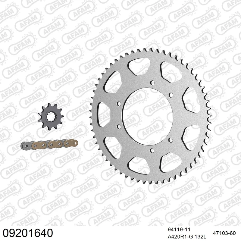 Kit chaîne AFAM Peugeot XP6 SM Top Road 50