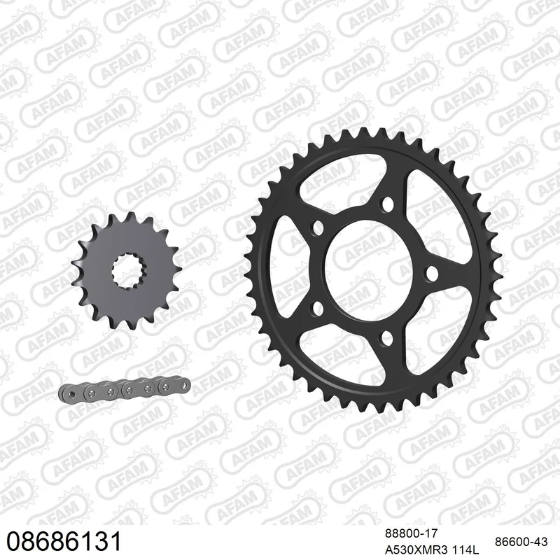 Kit chaîne AFAM Triumph Thunderbird Sport 900