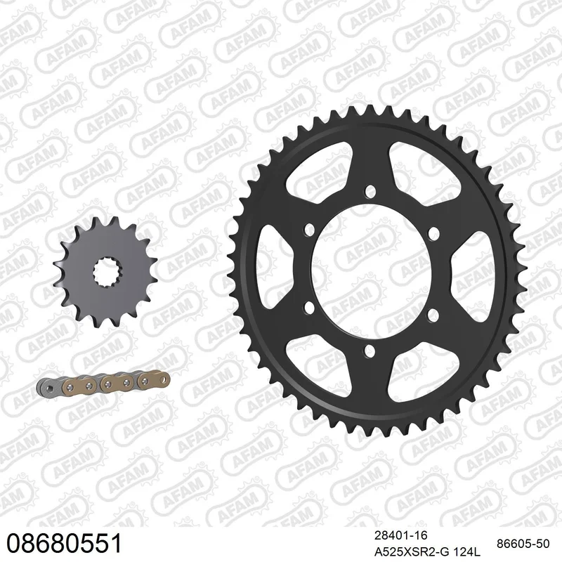 Kit chaîne AFAM Triumph Tiger 800 XC