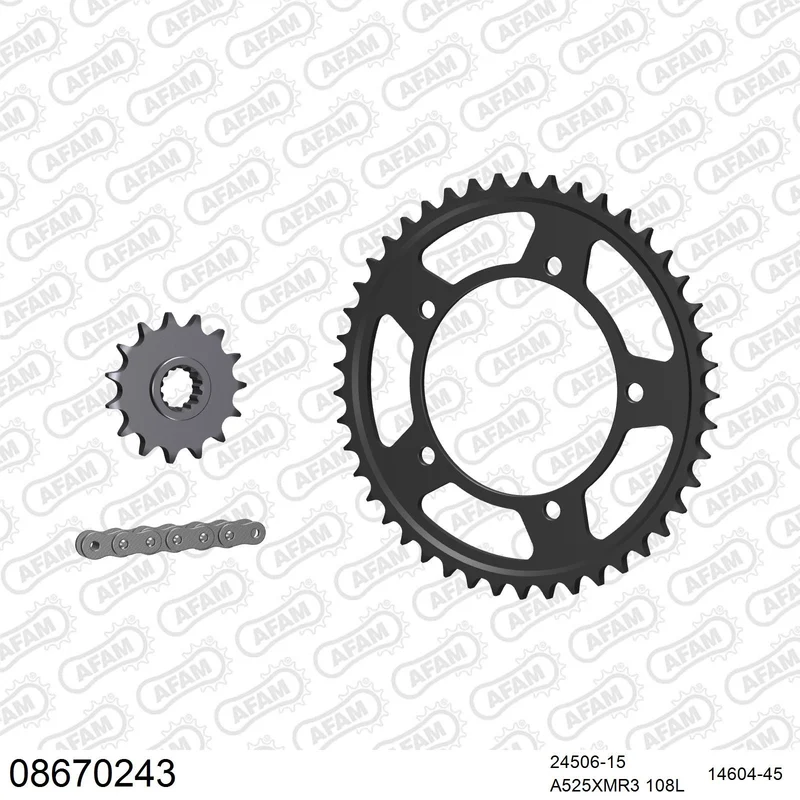 Kit chaîne AFAM Triumph Speed Four 600
