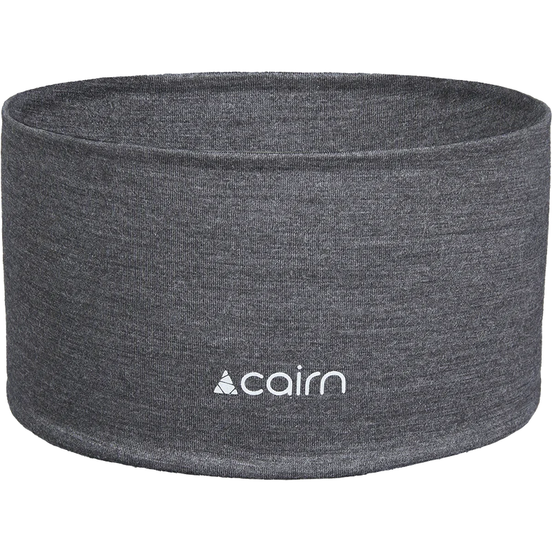 MERINO HEADBAND BLACK CHINE