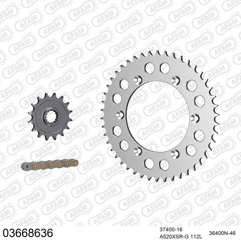 Kit chaîne AFAM Aprilia SXV 550