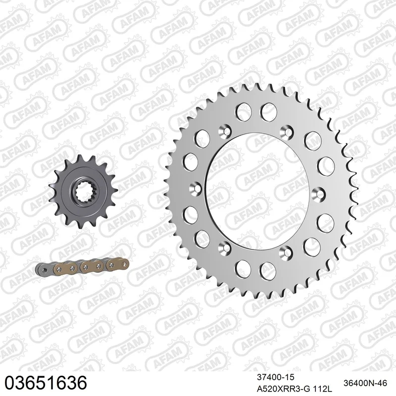 Kit chaîne AFAM Aprilia SXV 450