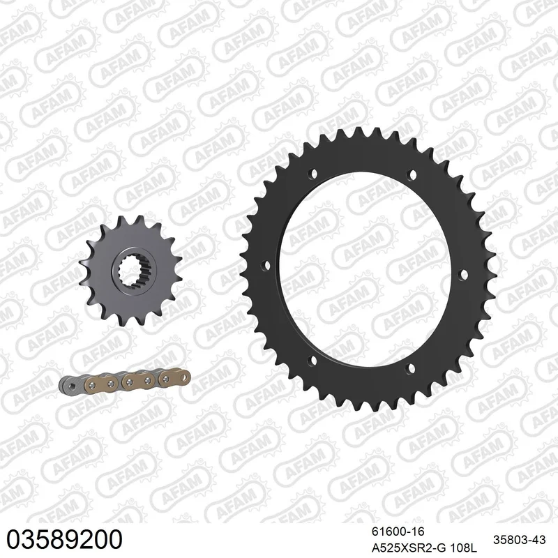 Kit chaîne AFAM Aprilia RST 1000 Futura