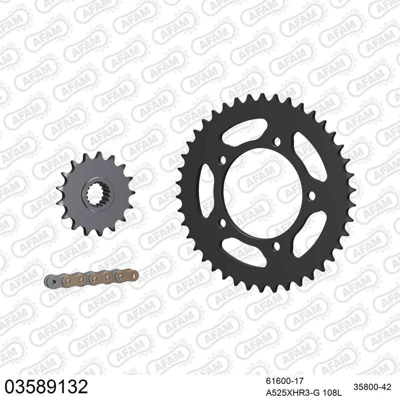 Kit chaîne AFAM Aprilia Tuono 1000