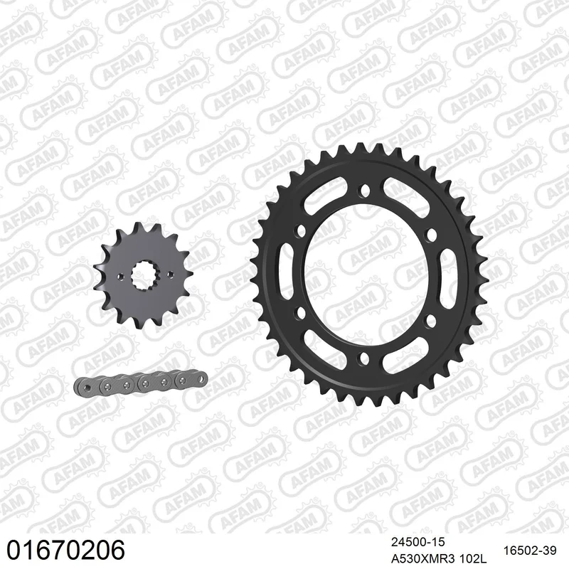 Kit chaîne AFAM Kawasaki GPZ 600 R