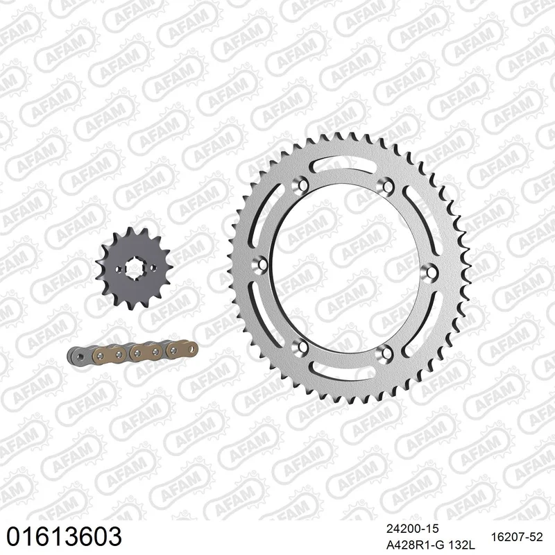 Kit chaîne AFAM Kawasaki KDX 125